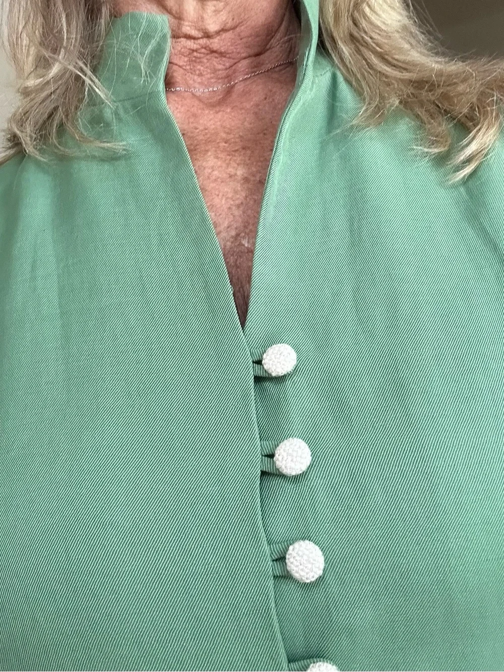 Tuckernuck Sage Green Button-Front Midi dress